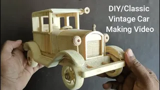 DIY / Wooden Classic Vintage Car1928 #Woodcraft Vault