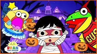 Ryan Kids Halloween Trick or Treat to the Haunted House! Cartoon Animation For Children