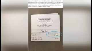 Anti-police receipt note gets pizza employee fired