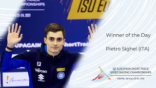 Winner of the Day: Pietro Sighel (ITA) | ISU European Short Track Championships | Gdansk 2021