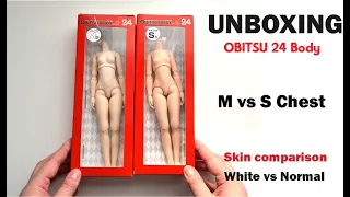 Unboxing Obitsu 24 replacement body for Pullip and comparison between white and natural skin