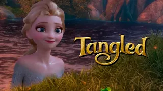 Elsa and Rapunzel escape from the castle guards | Tangled [Fanmade Scene]