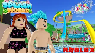 24 Horas en el PARQUE ACUATICO de ROBLOX!! Los Polo en Splash World