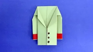 How to Make a Paper Coat Easy | Origami Suit Jacket Tutorial | Christmas Shirt Jacket Origami