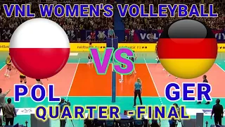 Poland vs Germany 2023 VNL WOMEN'S VOLLEYBALL LIVE SCOREBOARD QUARTERFINALS