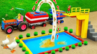 Diy tractor making mini Mud Tank Suction Machine | diy Tank Clean & Supply water for Pool | HP Mini