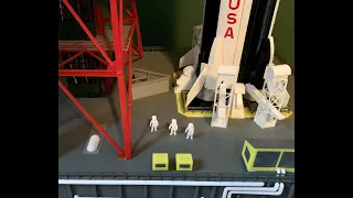 A 3d printed launch pad for the Lego Saturn V model.