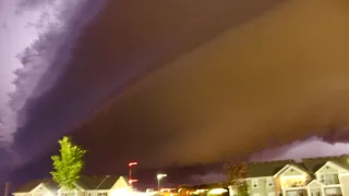 6/5/2020 | Incredible Spectacular Severe Storms with HUGE Shelf Cloud - Lightning overnight footage