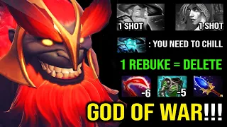 1 REBUKE = DELETED Truly God of War Solo Mid Mars 1st Item Desolator with Imba Spear 25Kills DotA 2