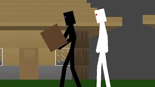 White Enderman vs Enderman (Minecraft)