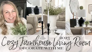 Cozy Farmhouse Living Room Decorate with Me | 2023