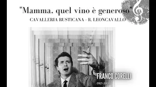 "Mamma, quel vino è generoso" Cavalleria Rusticana- Franco Corelli