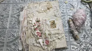 Creating this shabby chic junk journal cover process  -  part 1