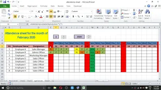 Automatic Employee Attendance Tracking Sheet in Excel | Track Employee Attendance Effectively