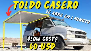 Como HACER un TOLDO FACIL Y BARATO para CAMPERVAN #vanlife #diyawning