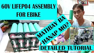 60V LIFEPO4 BATTERY FOR EBIKE ASSEMBLY | MATIBAY NA EBIKE BATTERY | LITHIUM BATTERY | PART 1