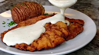 CHICKEN FRIED STEAK | Chicken Fried Steak Recipe | Easy Cream Gravy Recipe