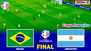 Brazil vs Argentina - Copa America Final - Full Match All Goals 2024 | eFootball PES PC Gameplay