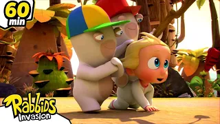 Compilation 1h The Rabbids have a Baby!| RABBIDS INVASION | New compilation | Cartoon for kids