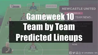 Gameweek 10: Team by Team Predicted Lineups (FPL 2020/21)