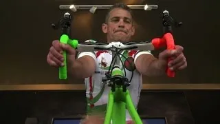 French cyclist aims to beat distance record on a stationary bike