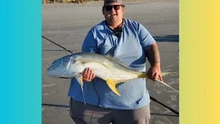 my most epic day surf fishing many species including the biggest jack ive ever seen!!!!