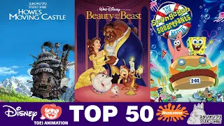 Top 50 Highest-grossing Traditionally-animated Movies