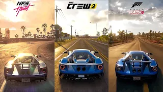 Forza Horizon 5 Sound Comparison (FH5 vs GT Sport vs DRIVECLUB  vs The Crew 2 vs NFS Heat)