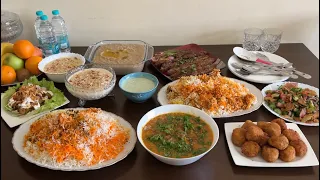 Susral walon ki Dawat preparation for 15 people || Harees, Aloo chat, potato cheese balls, biryani