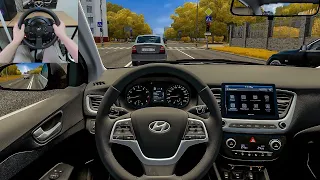 City Car Driving - 2022 Hyundai Solaris 2 (Accent) [Steering Wheel Gameplay]