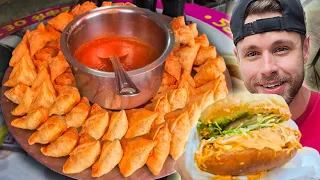10,000 Calorie challenge on PURE INDIAN STREET FOOD (RIP Bathroom) 🇮🇳
