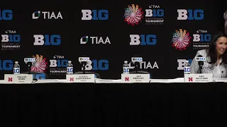 Nebraska women's basketball press conference after defeating Maryland in Big Ten semifinal