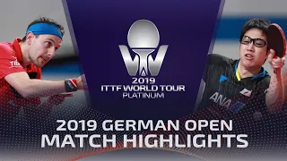 Timo Boll vs Jun Mizutani | 2019 ITTF German Open Highlights (R16)