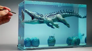 How to make Alien Crocodile in water tank diorama