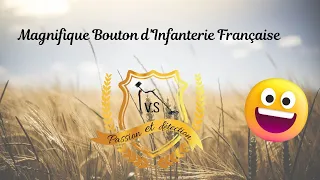 sublime bouton d'infanterie française