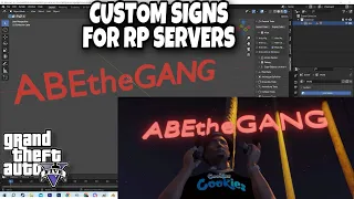 Creating A Glowing Logo/Sign In GTA 5 RP (FiveM) | GTA 5 Blender Sollumz Codewalker Add-On Prop