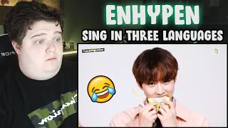 ENHYPEN on TRANSONGLATION! K-POP STARS sing in THREE Languages🎤 [FIRST REACTION]