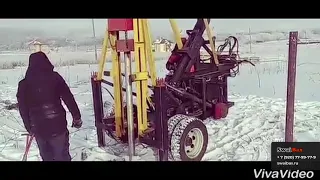 SwaiBax - забивка металлических столбов под забор, п. Новомедвенский
