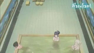 A Hinata los pechos le flotan en el agua y a Sakura le da envidia