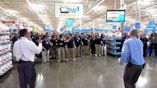 Employees dance to "Surfin' Bird" at new Walmart Supercenter in Longmont