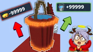 BUILDING Biggest Waterworld In Bedwars!! (Blockman GO)