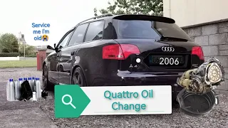 Oil Change how to for Audi Quattro    (oil and filter service A4 B7 Automatic transmission/gearbox)