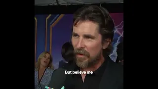 Cristian Bale at Thor Love and Thunder promotion