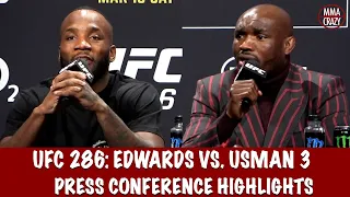 Leon Edwards vs. Kamaru Usman Press Conference Highlights UFC 286