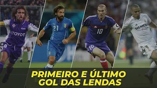 PRIMEIRO E ÚLTIMO GOL DA CARREIRA DE CRAQUES DO FUTEBOL