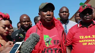 CIC Julius S Malema casting his vote in Seshego, Limpopo