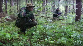 Ведение боя в лесу, действия тактической группы в линию