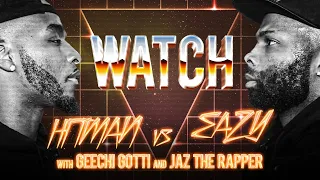 WATCH: HITMAN HOLLA vs EAZY THE BLOCK CAPTAIN with GEECHI GOTTI & JAZ THE RAPPER