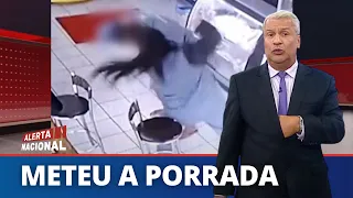 HOMEM APANHA DEPOIS DE ASSEDIAR FRENTISTA EM POSTO DE GASOLINA