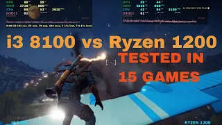 Intel core i3 8100 vs Ryzen 1200 | Gaming and Productivity Benchmarks